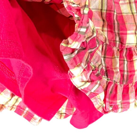 French Toast Girls Pink Plaid Ruffle Skort With Built-In Shorts Sz 5 Multicolor - Picture 9 of 9